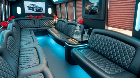 party bus rental interior mount prospect