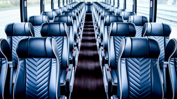 waukegan 50 passenger charter bus inside