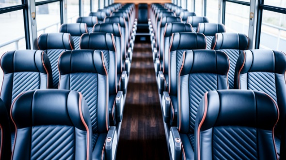 waukegan 54 passenger charter bus inside