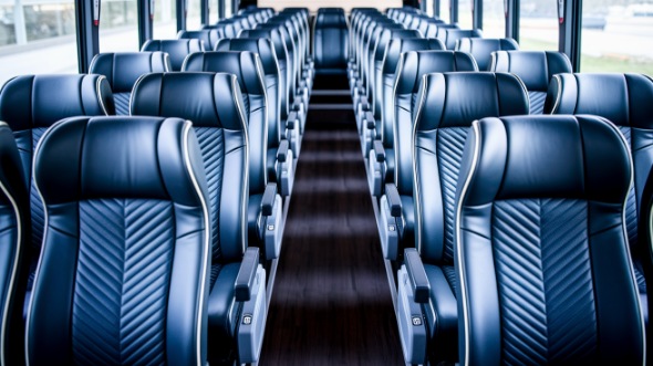 waukegan 55 passenger charter bus inside