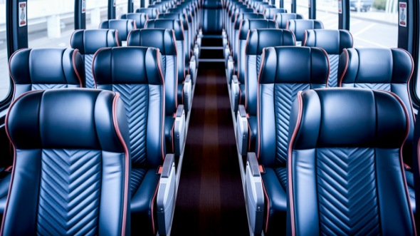 waukegan 56 passenger charter bus inside